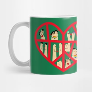 valentine fingers heart Mug